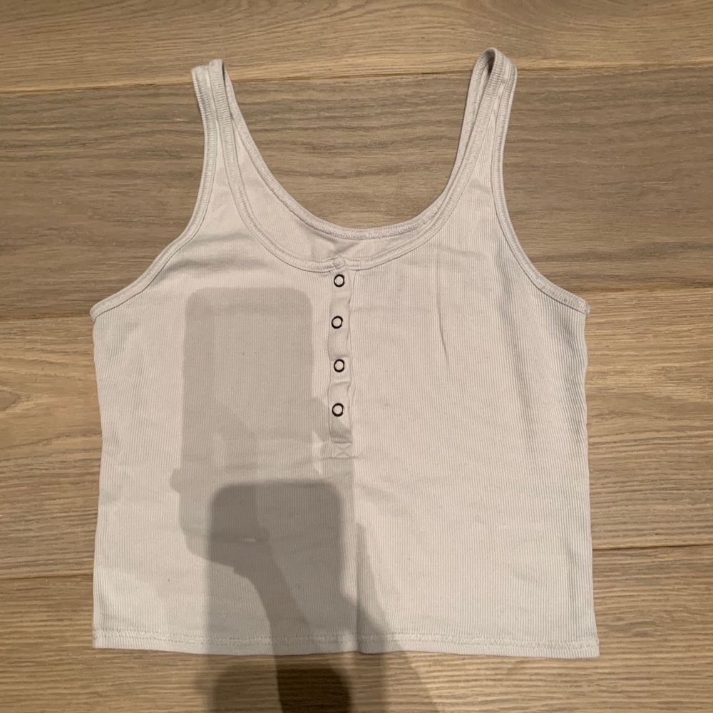 light purple button up tank top by wild fable